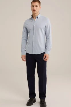 piqu&eacute;jersey overhemd met stretch