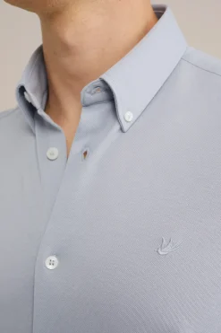 piquéjersey overhemd met stretch