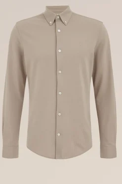 piquéjersey overhemd met stretch