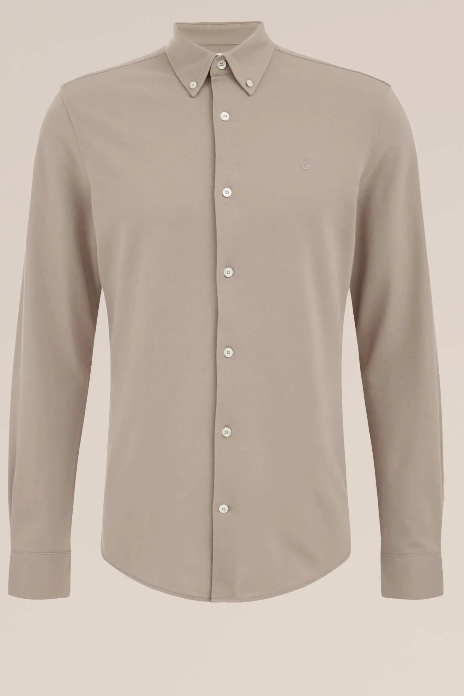 piquéjersey overhemd met stretch