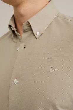 piquéjersey overhemd met stretch
