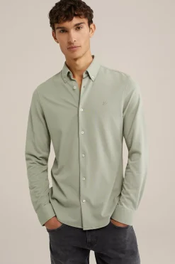 piqu&eacute;jersey overhemd met stretch