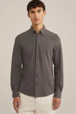 piqu&eacute;jersey overhemd met stretch