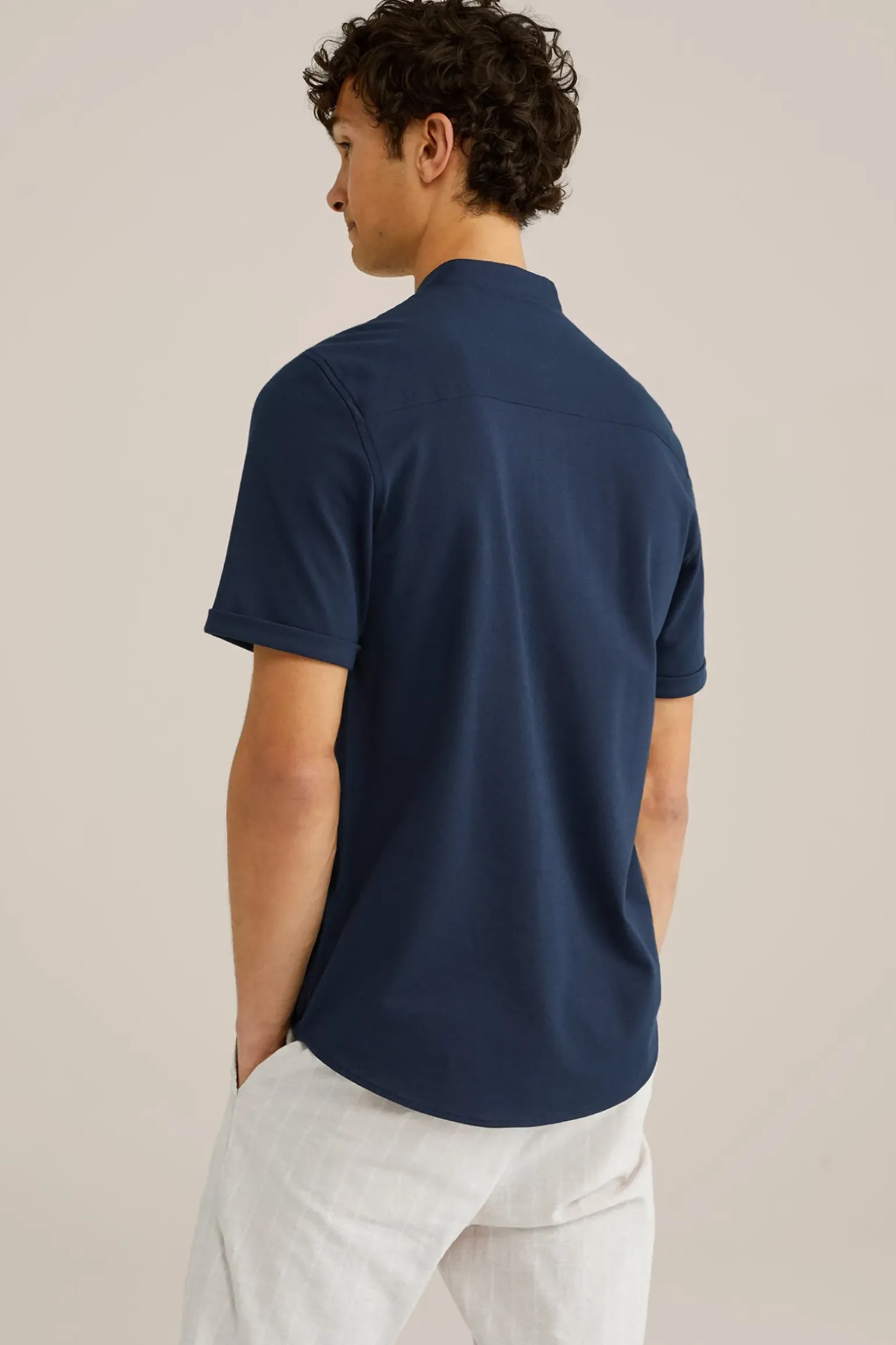 piqué jersey overhemd met stretch