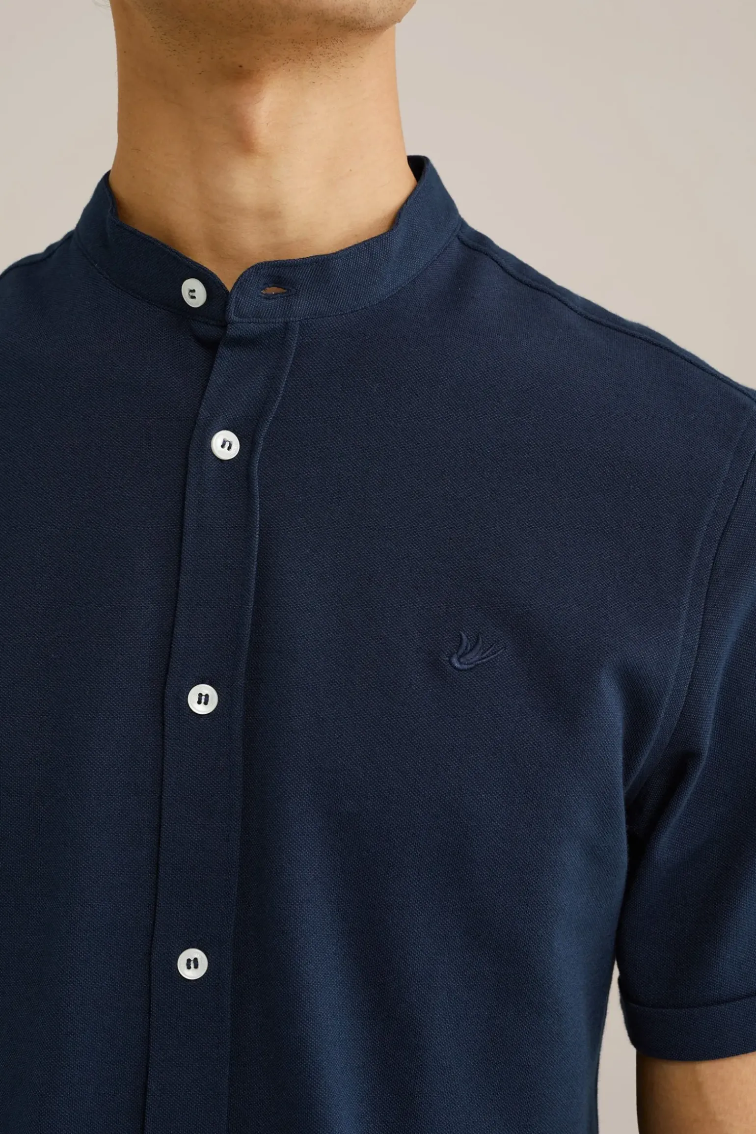 piqué jersey overhemd met stretch