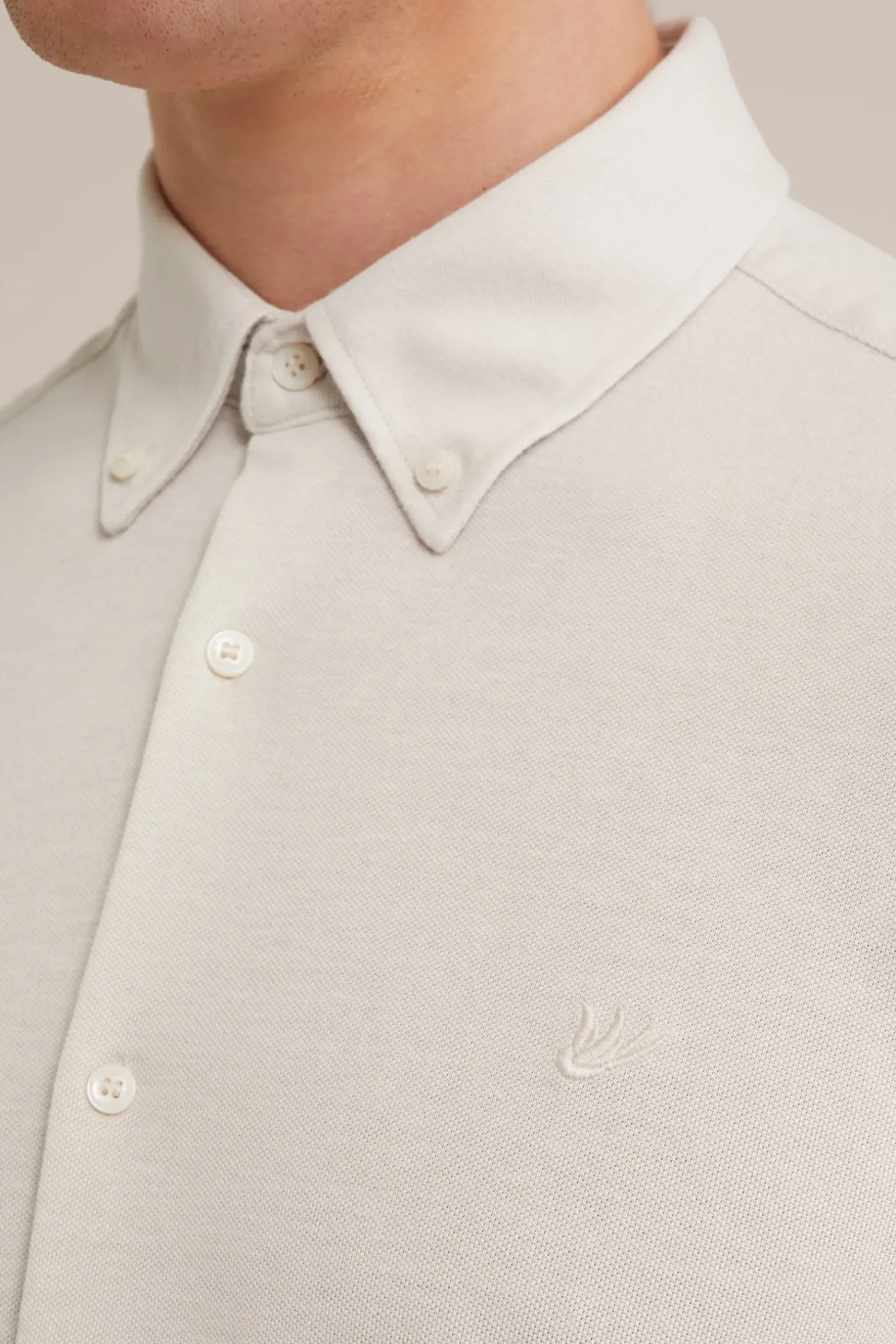 piquéjersey overhemd met stretch
