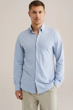 piquéjersey overhemd met stretch