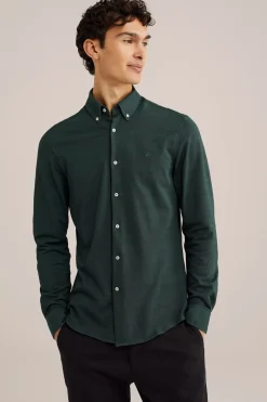 piquéjersey overhemd met stretch