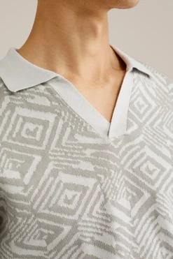polo met jacquard dessin
