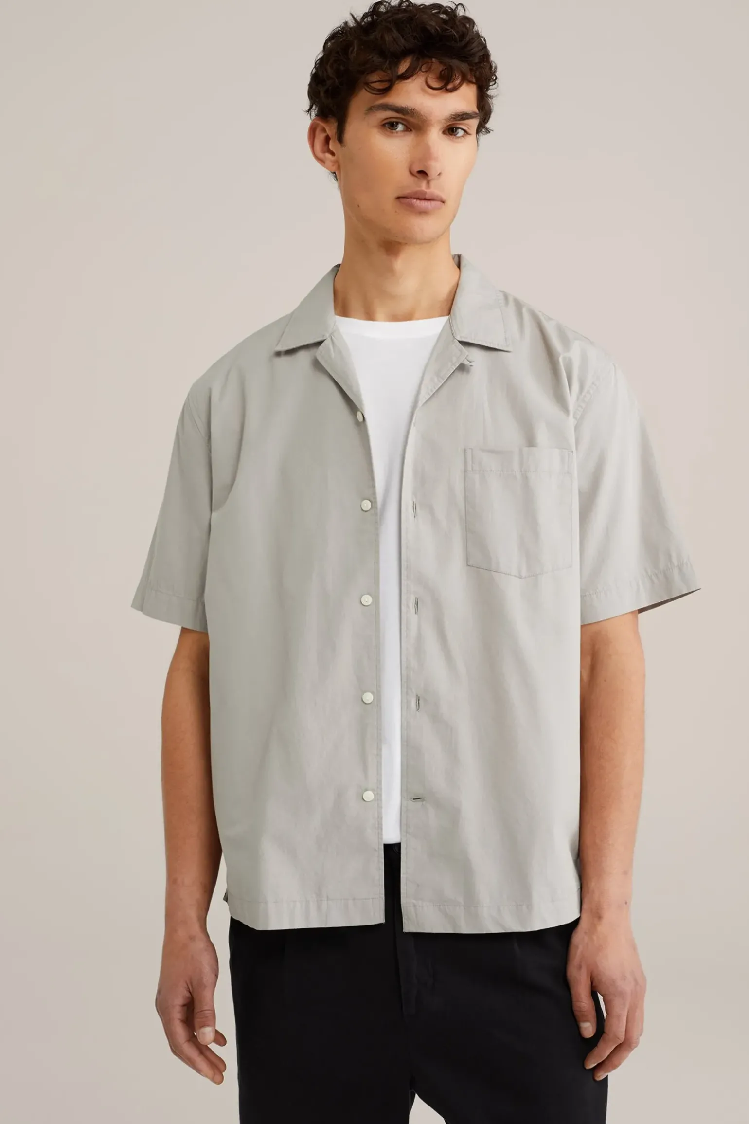 poplin overhemd met stretch