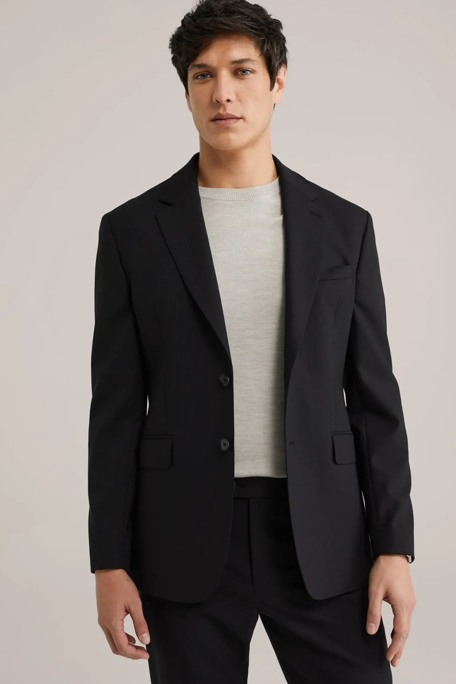 Premium wolmix blazer met structuur