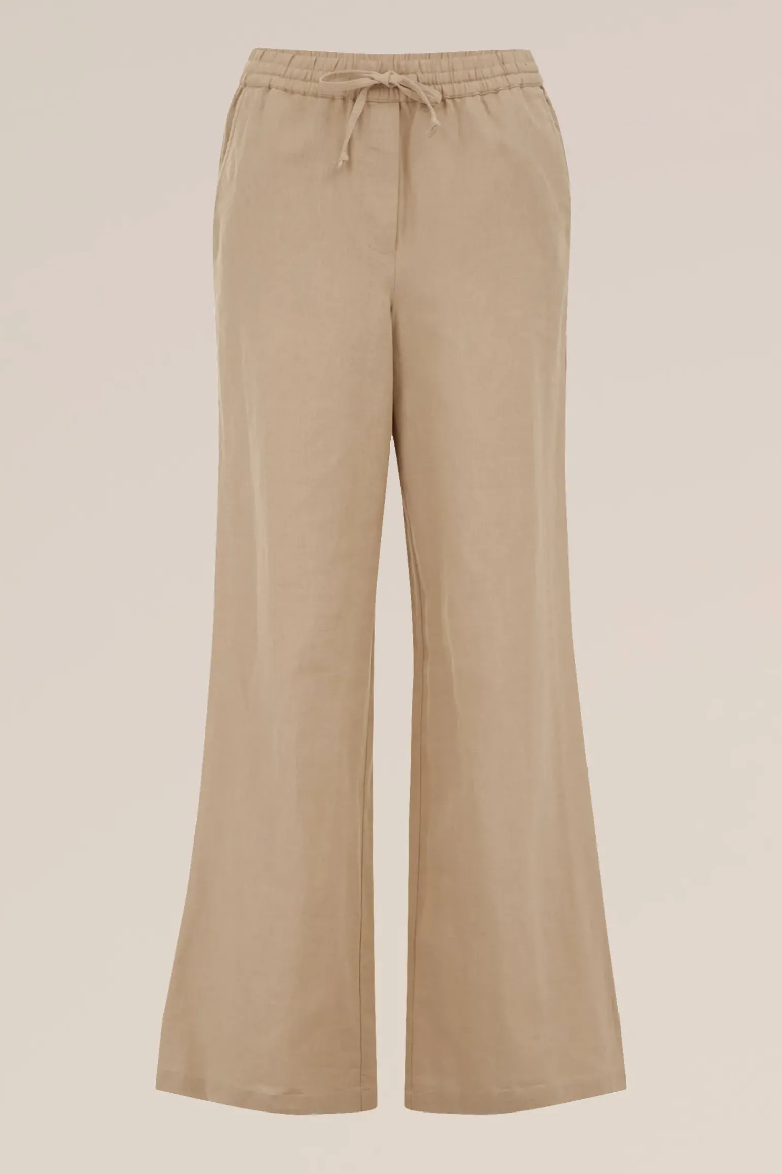 Regular fit broek van linnenmix