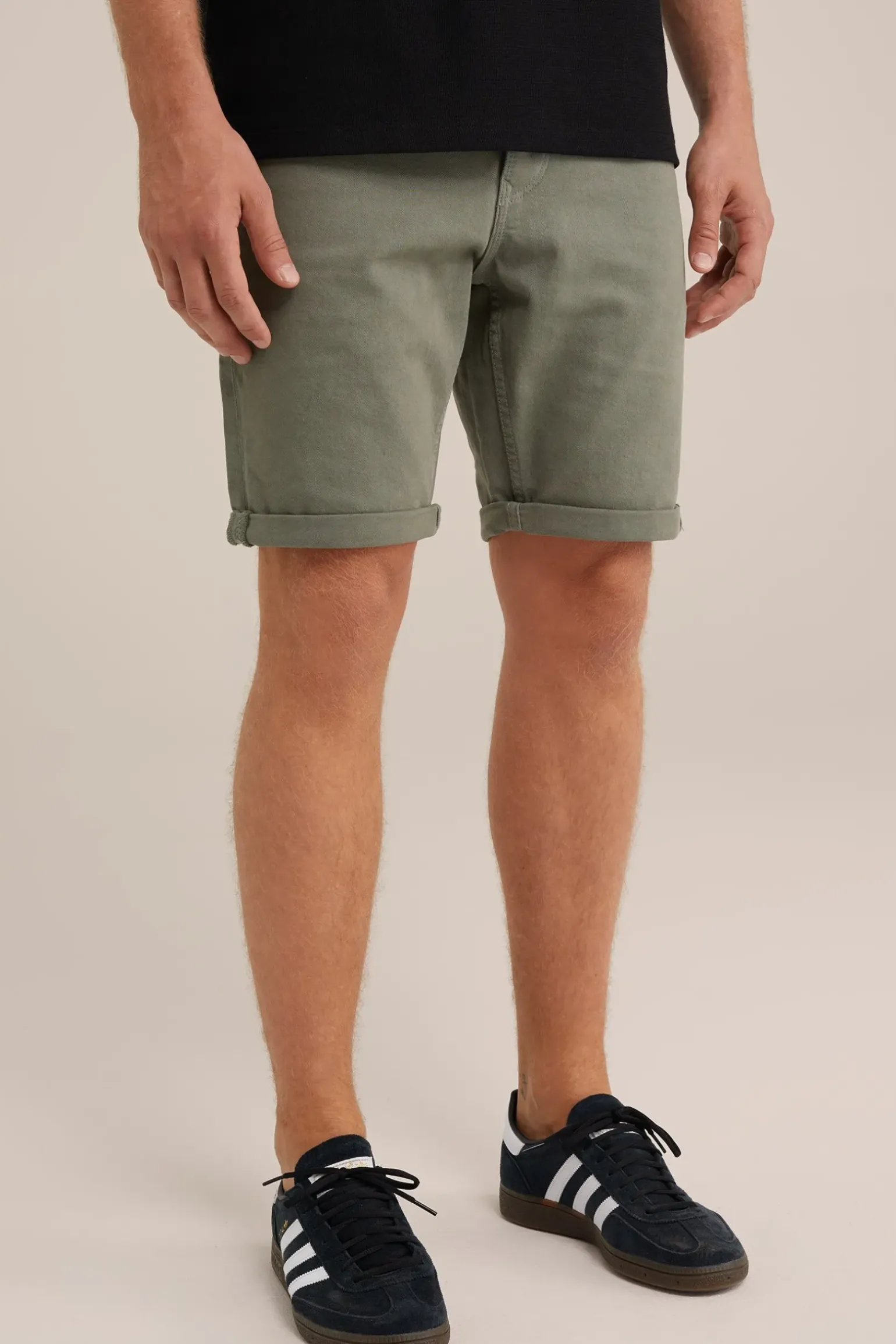 regular fit denim short