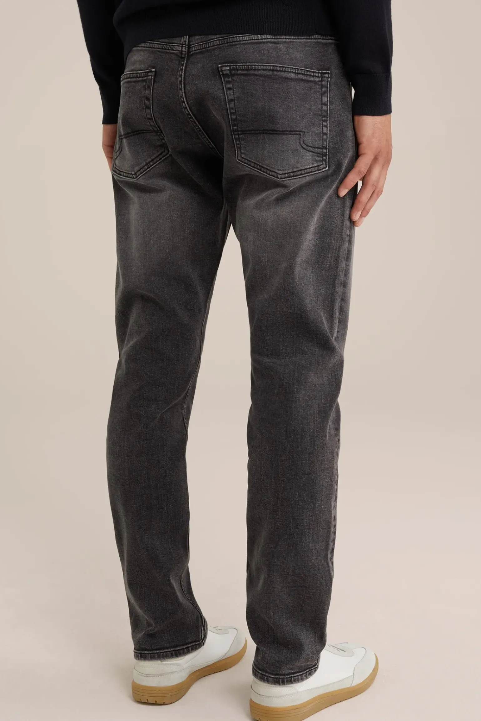 regular fit jeans met medium stretch