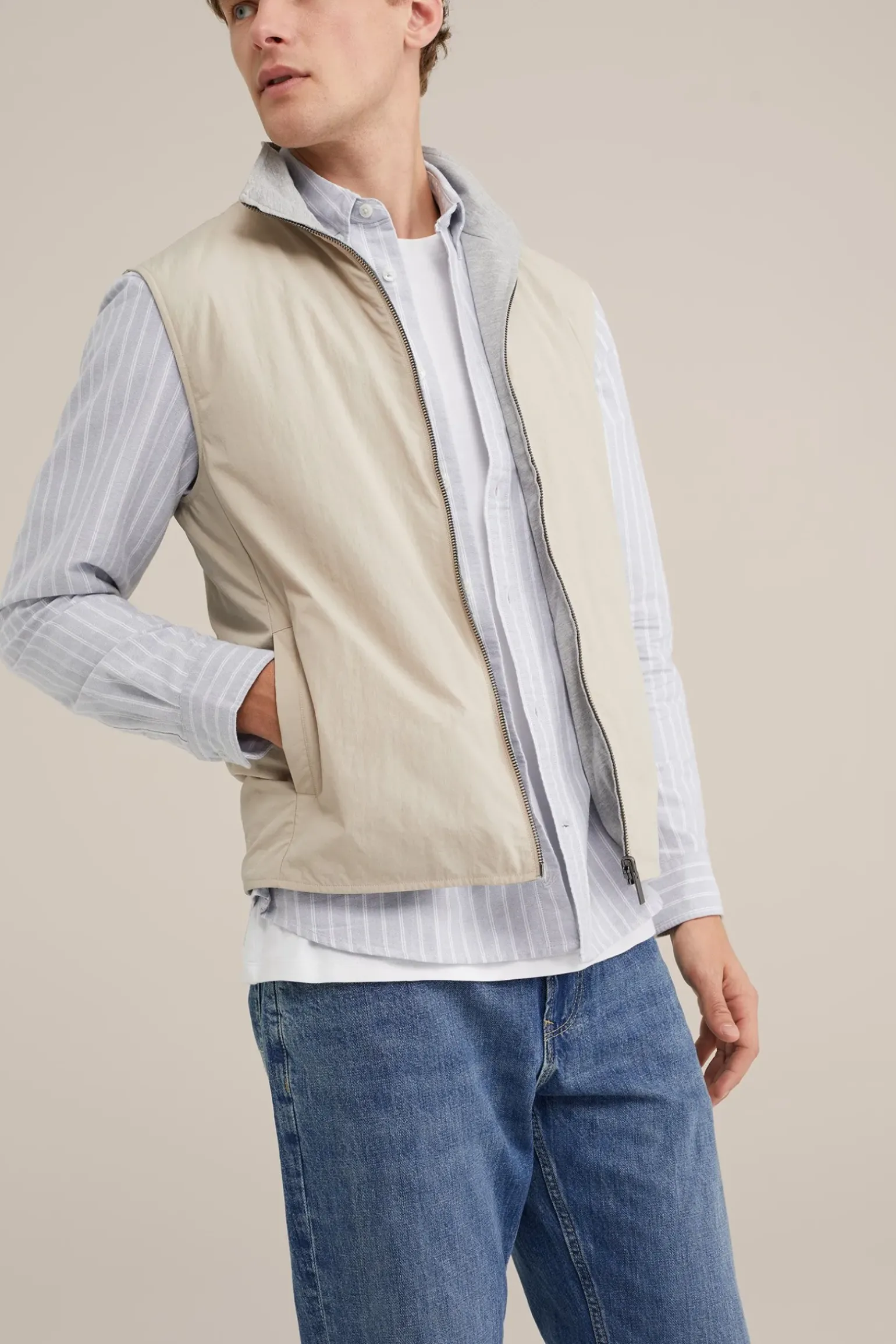 regular fit jeans van linnenmix