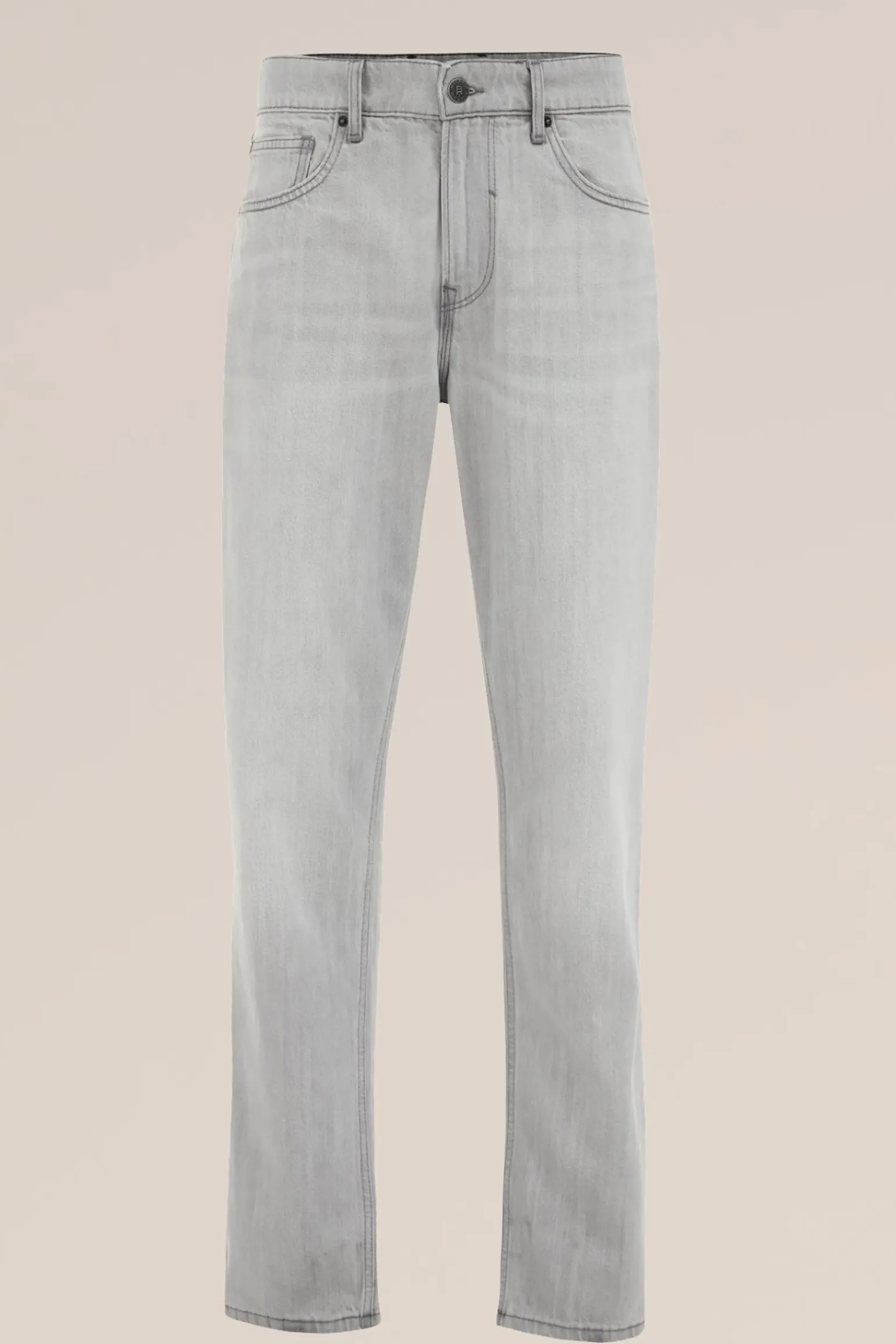 regular fit jeans van linnenmix
