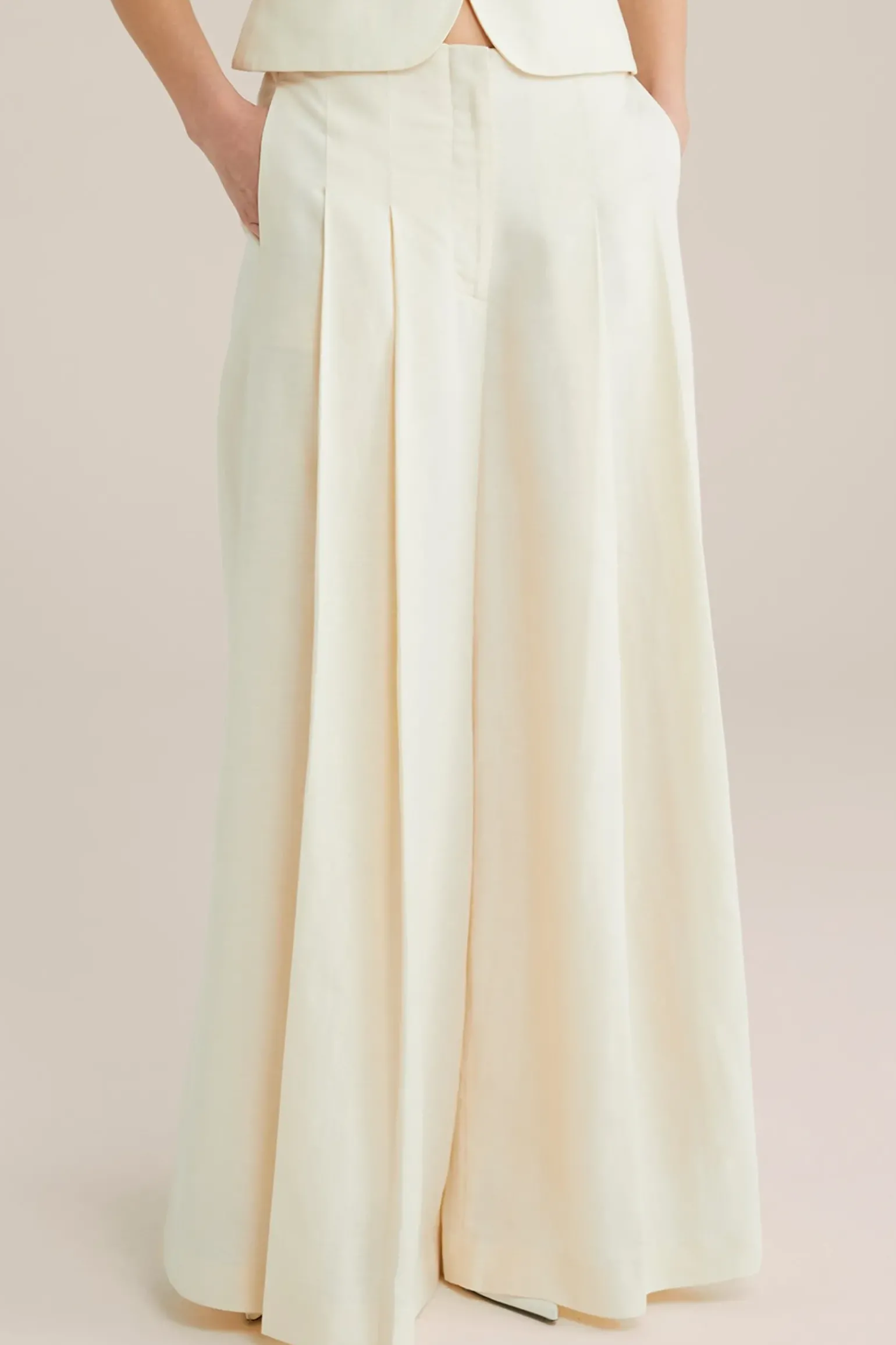 regular fit pantalon van linnenmix - THE ICONIC TROUSERS
