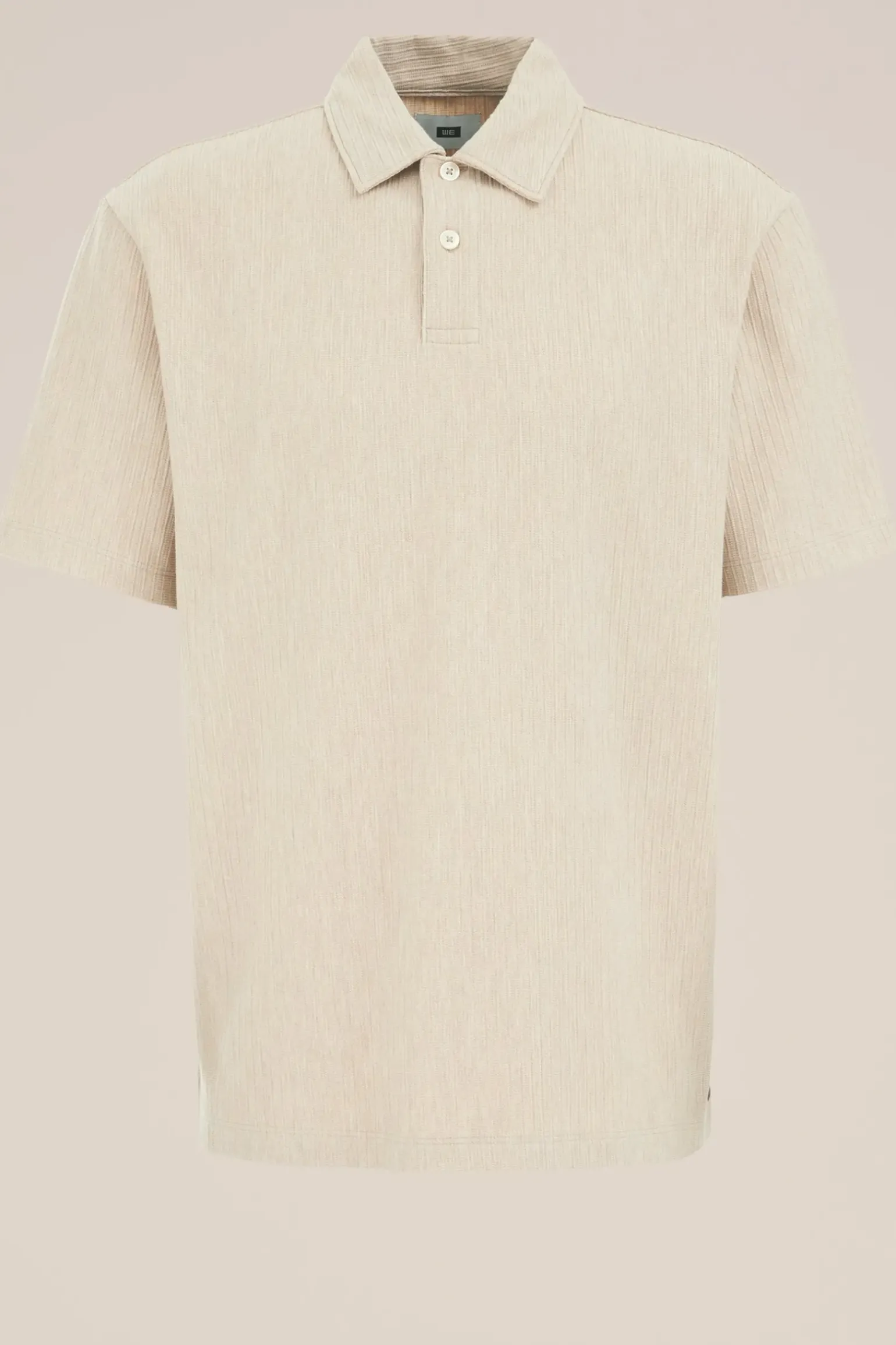 Relaxed fit polo met structuur