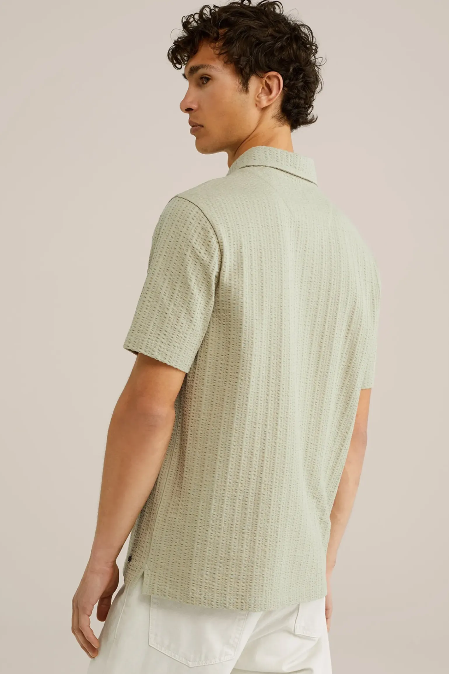 Seersucker polo