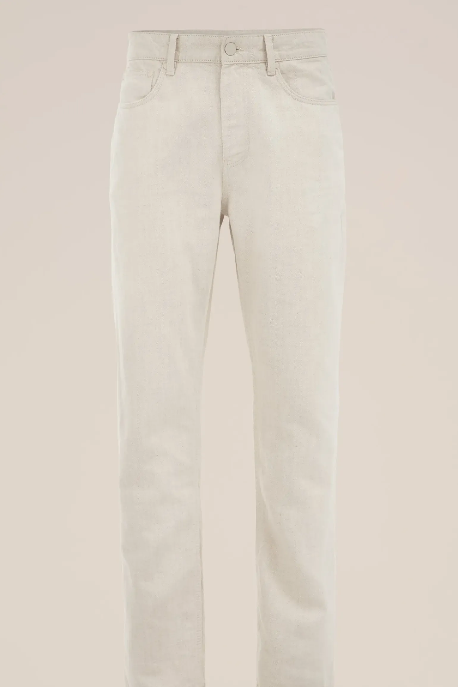 slim fit broek van linnenmix