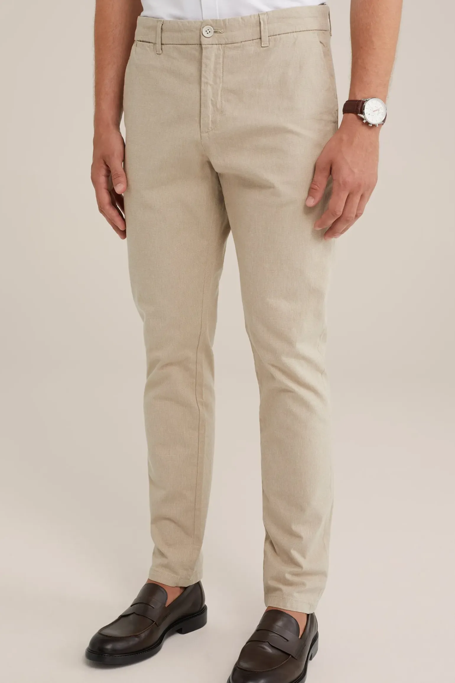 slim fit chino met dessin