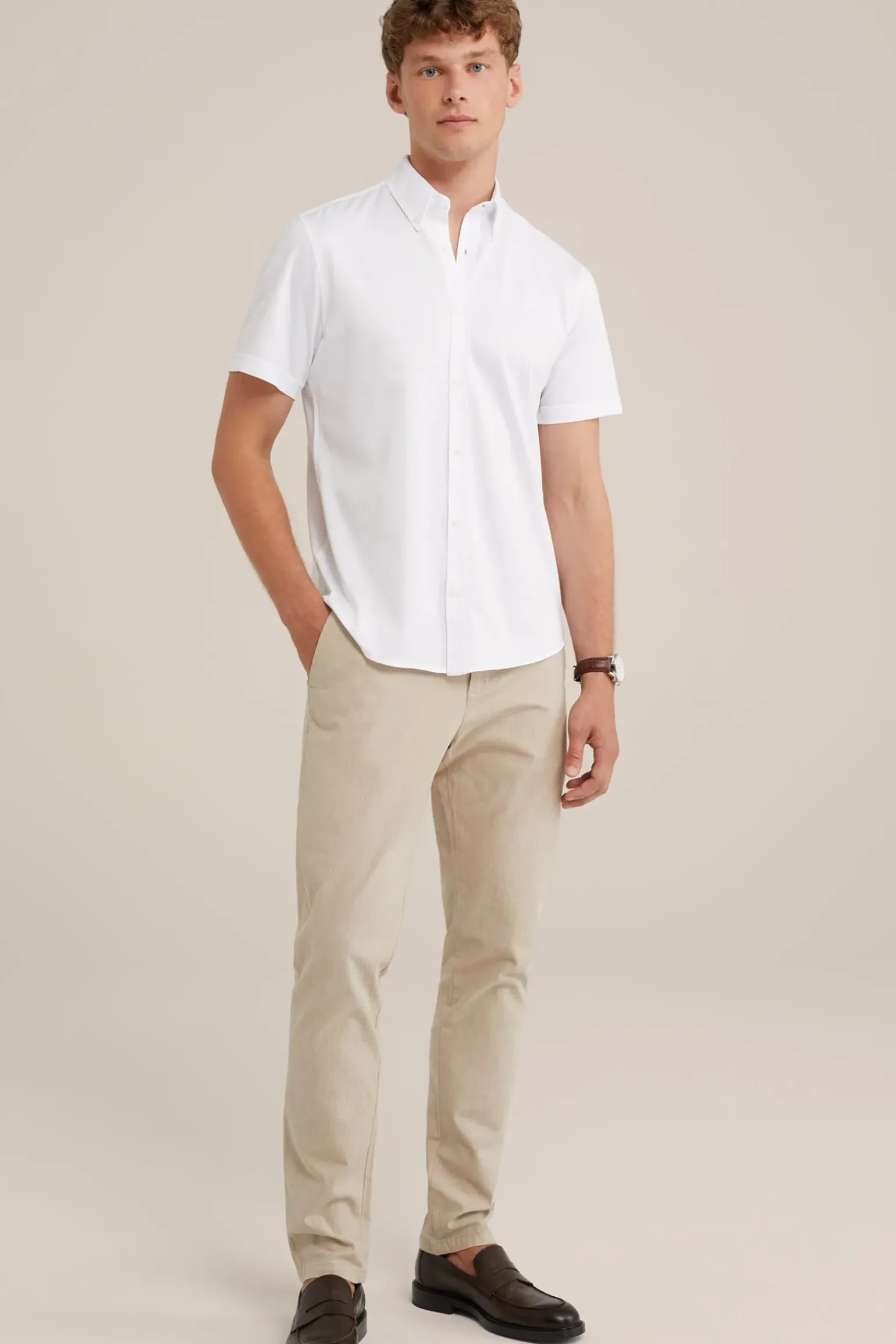 slim fit chino met dessin
