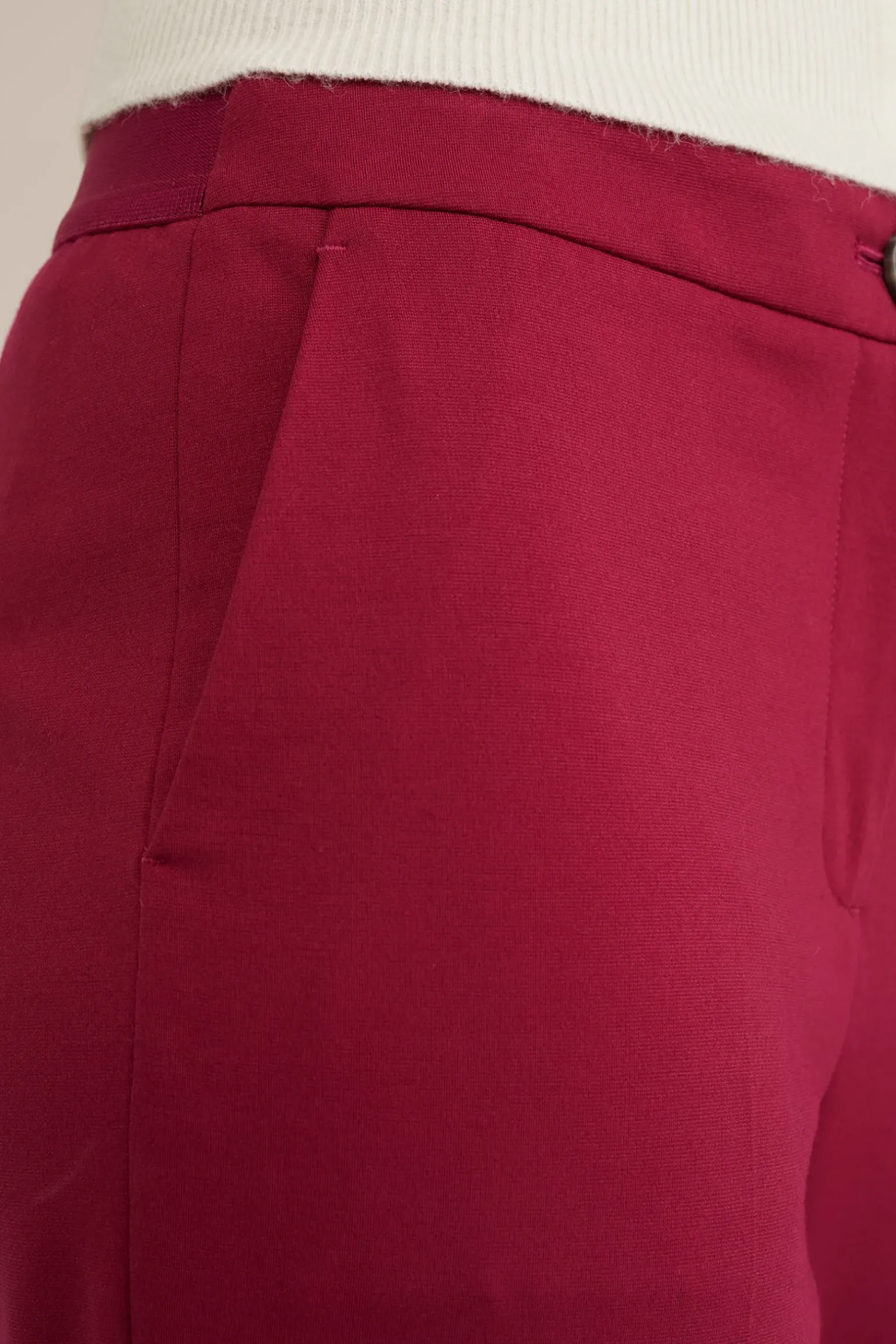 slim fit jersey pantalon met stretch
