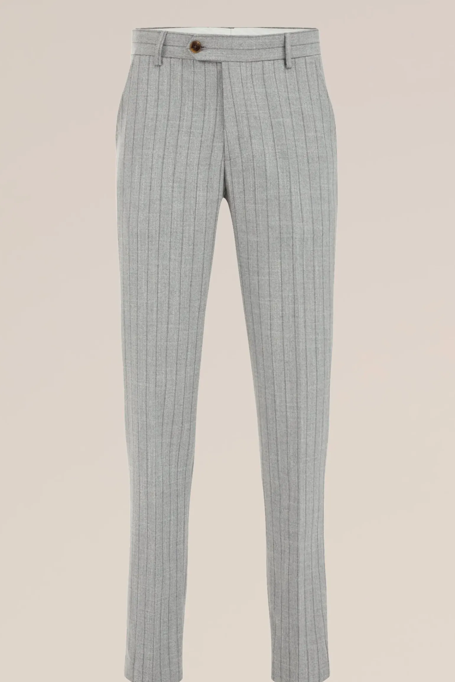 Slim fit pantalon met krijtstreep