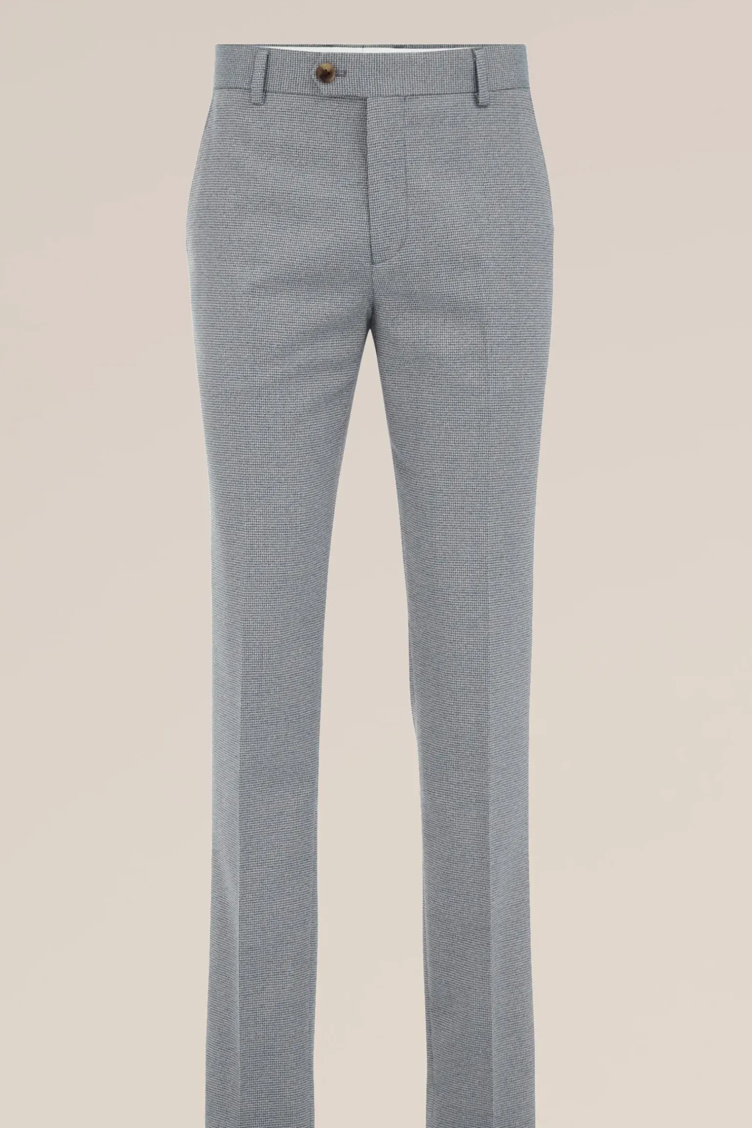 Slim fit pantalon met micropatroon