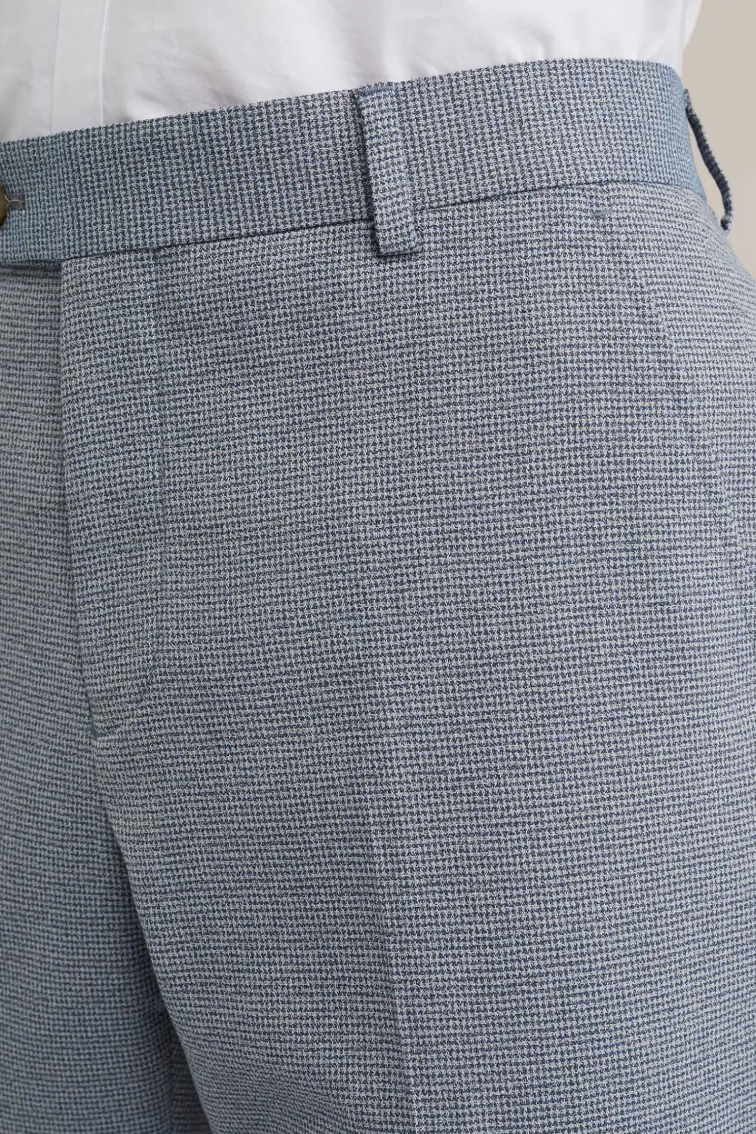 Slim fit pantalon met micropatroon