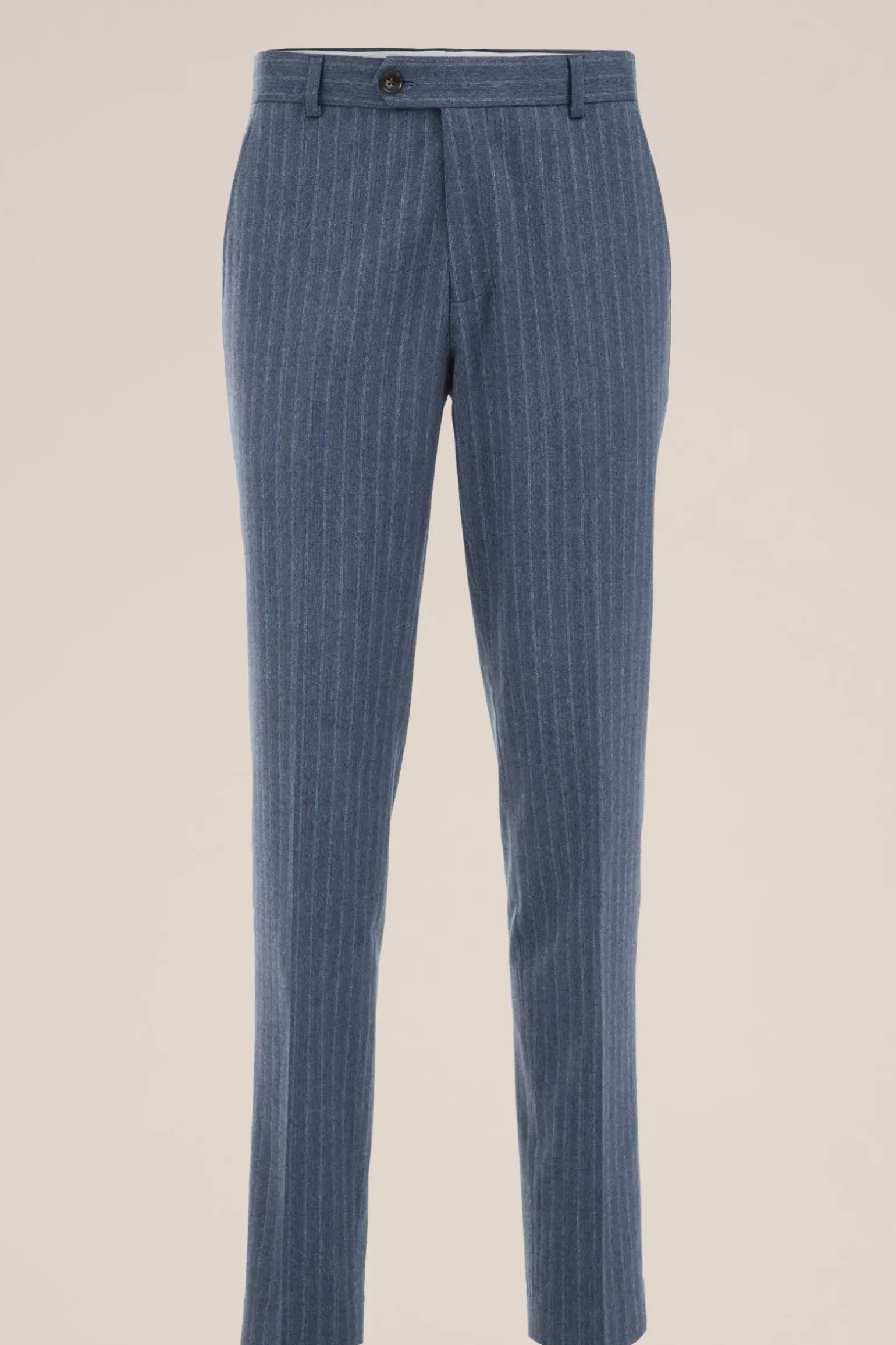 slim fit pantalon met subtiele streep