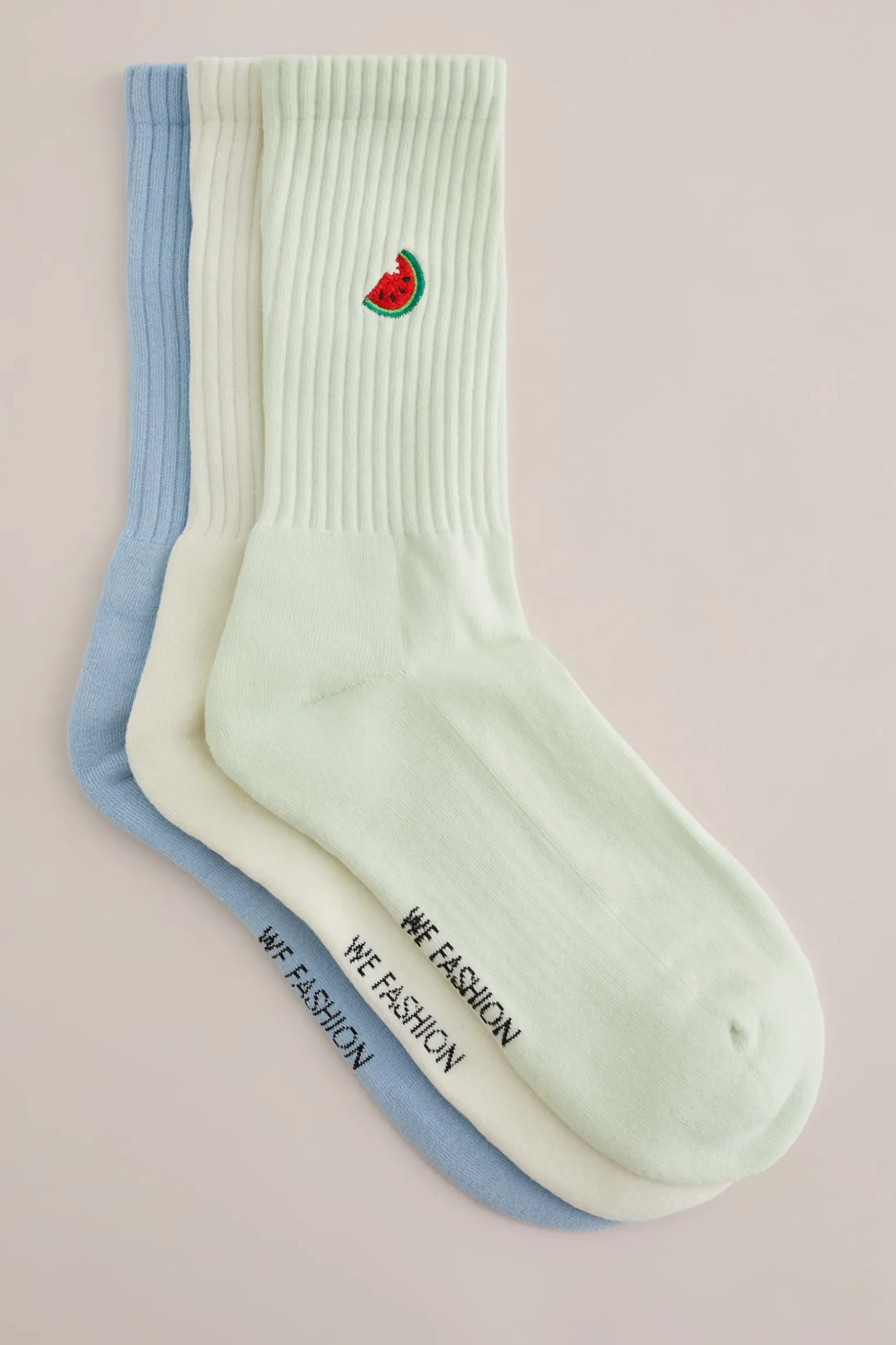 sokken met embroidery, 3-pack