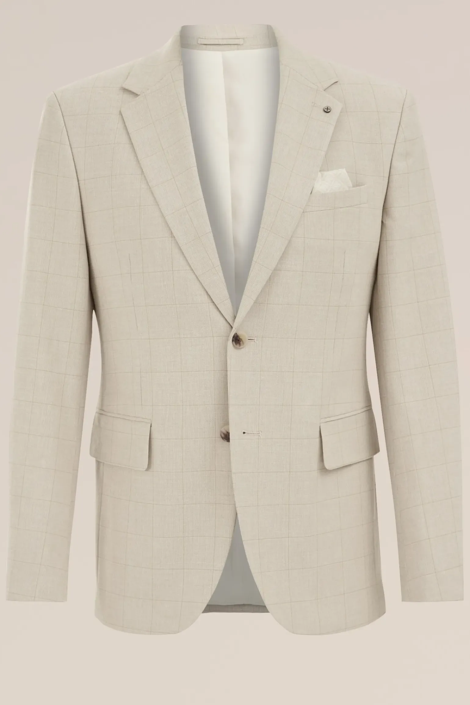 subtiel geruite blazer met stretch