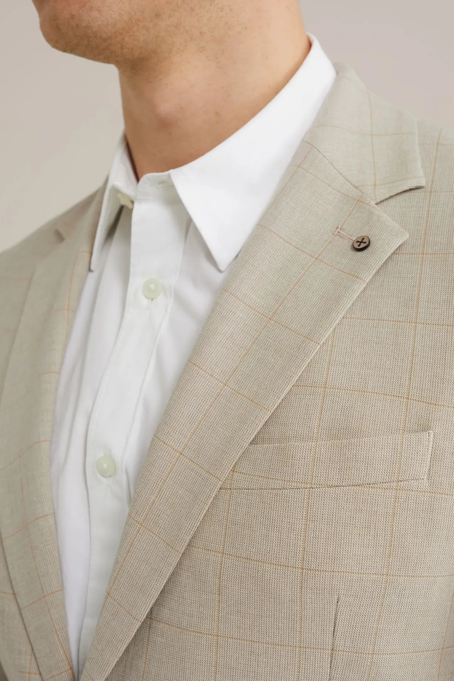subtiel geruite blazer met stretch