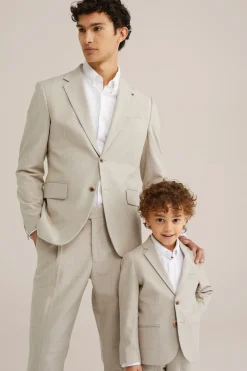 subtiel geruite blazer met stretch