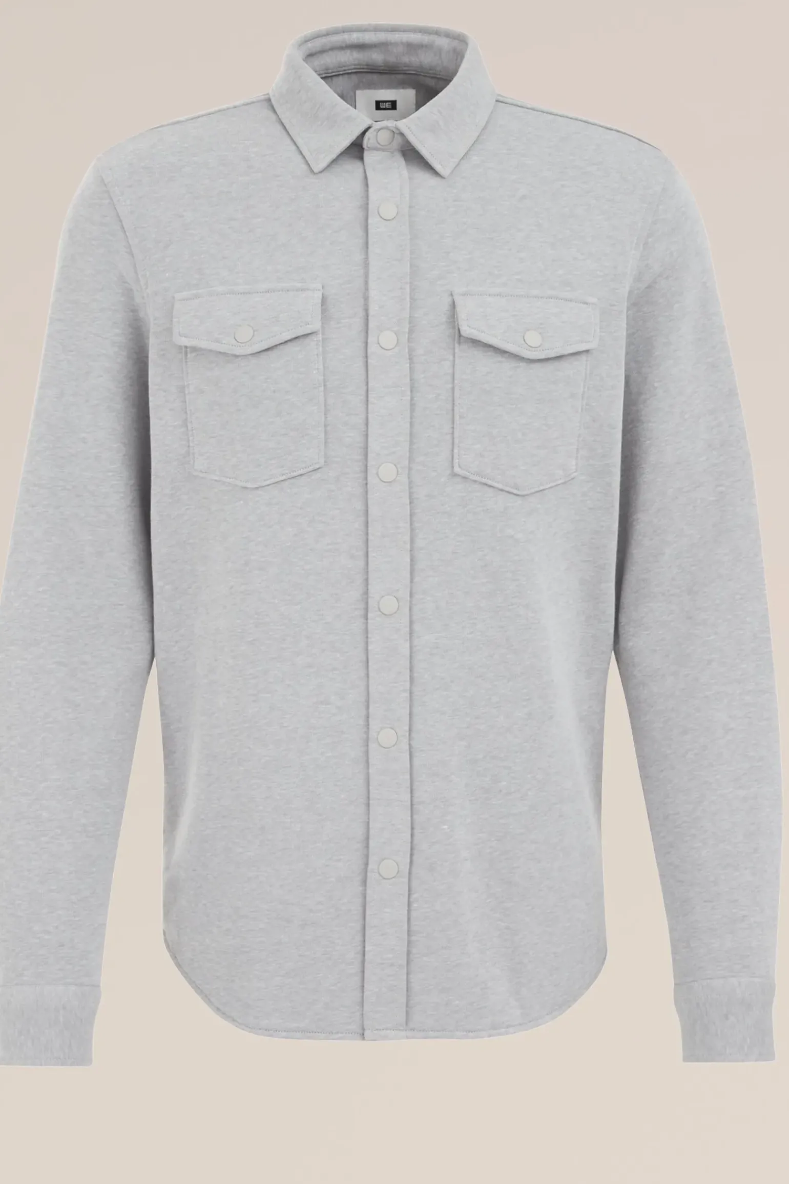 Tall fit gebreid smart overshirt van katoenmix