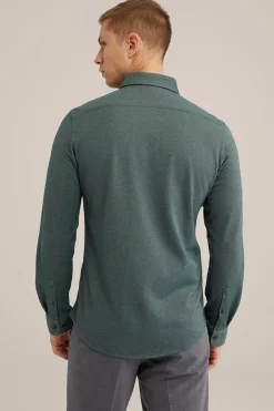 Tall fit overhemd van piquéjersey