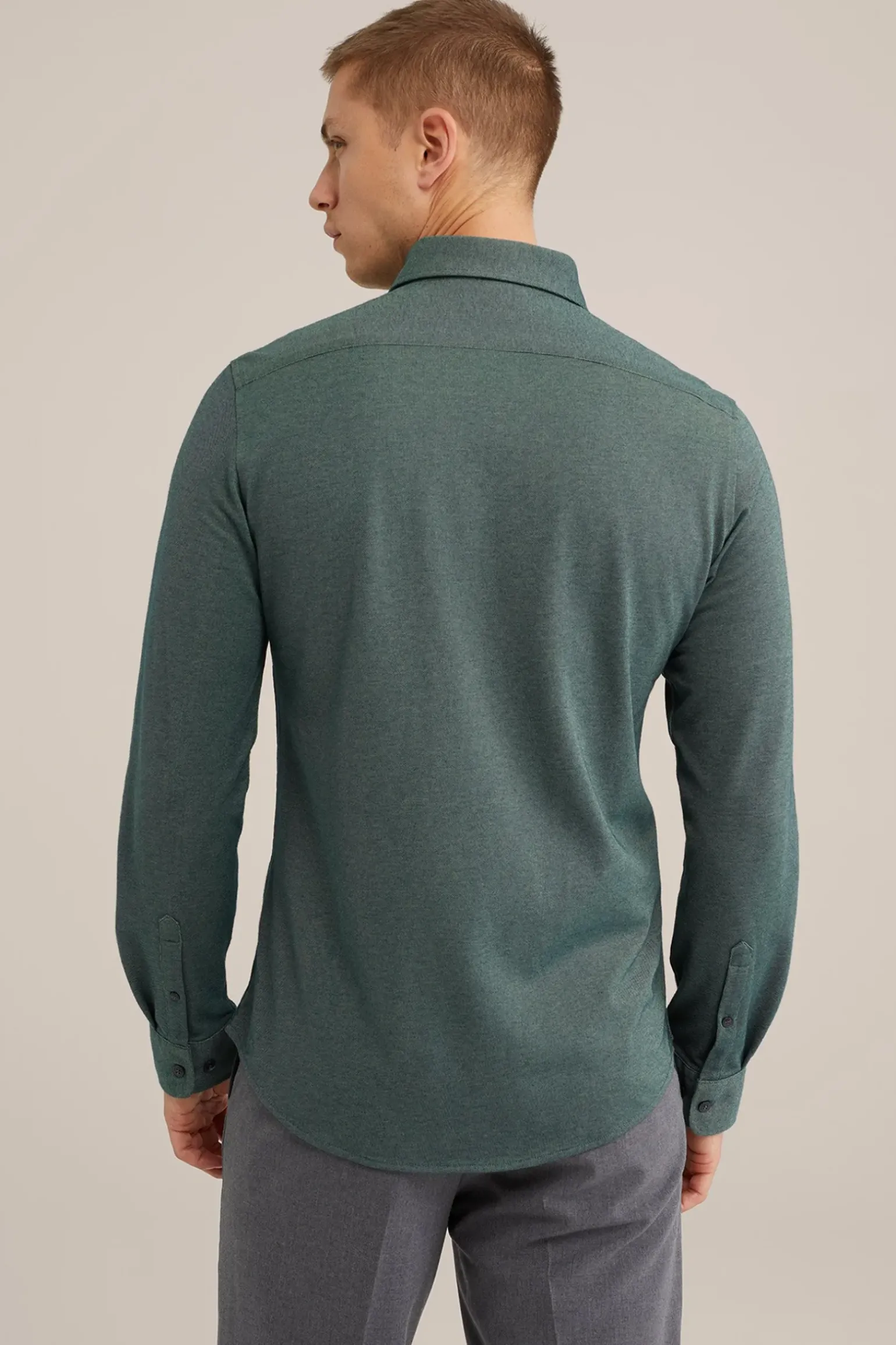 Tall fit overhemd van piquéjersey