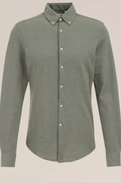 tall fit overhemd van piquéjersey