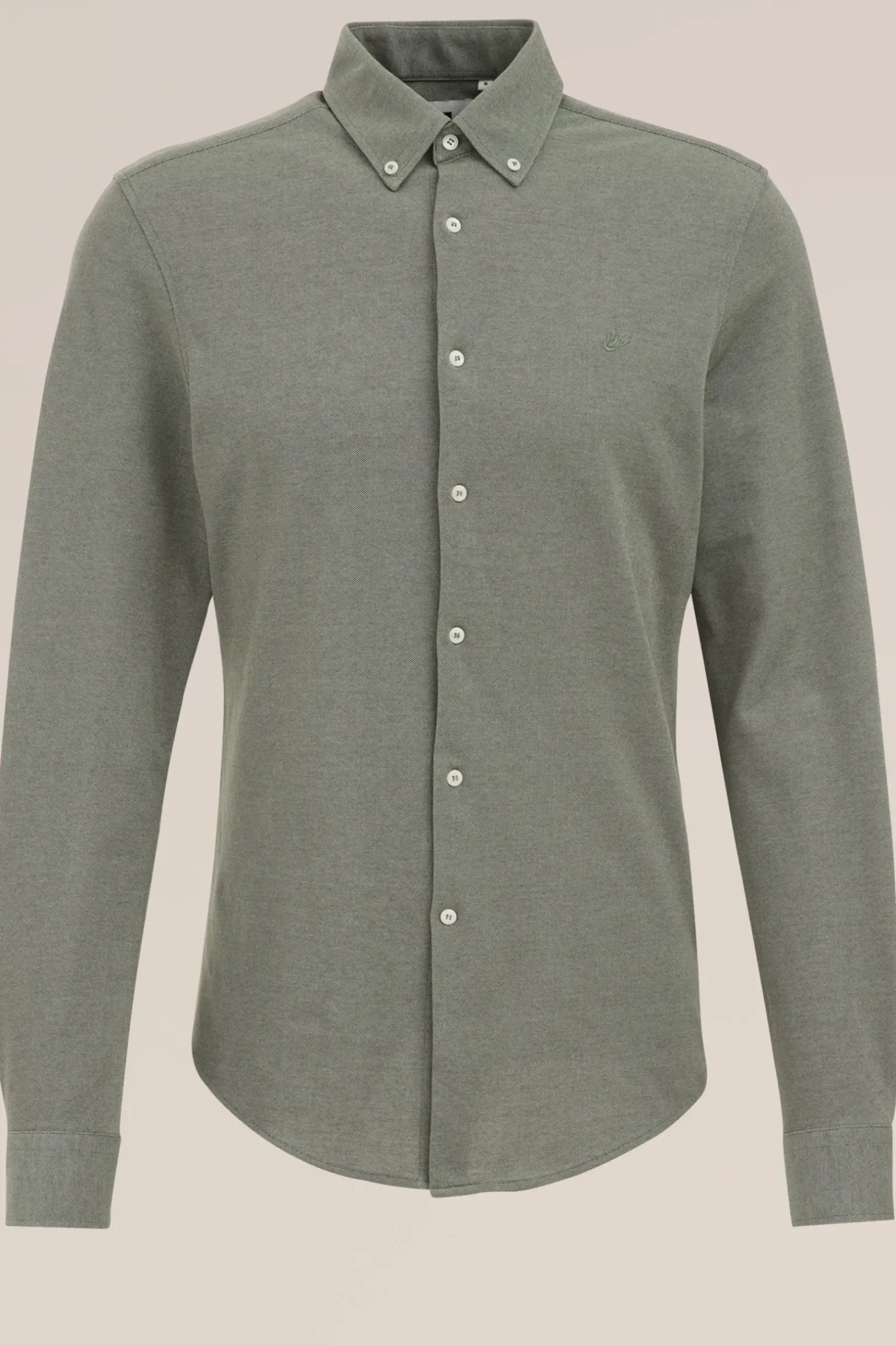 tall fit overhemd van piquéjersey
