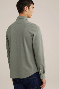 tall fit overhemd van piquéjersey