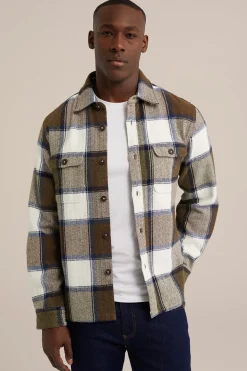Tall fit overshirt met ruit