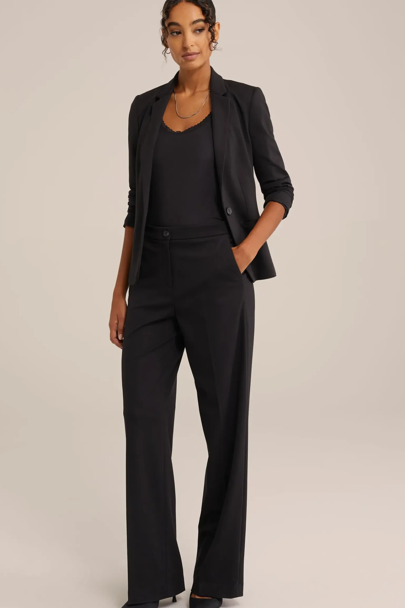 tall fit wide leg broek