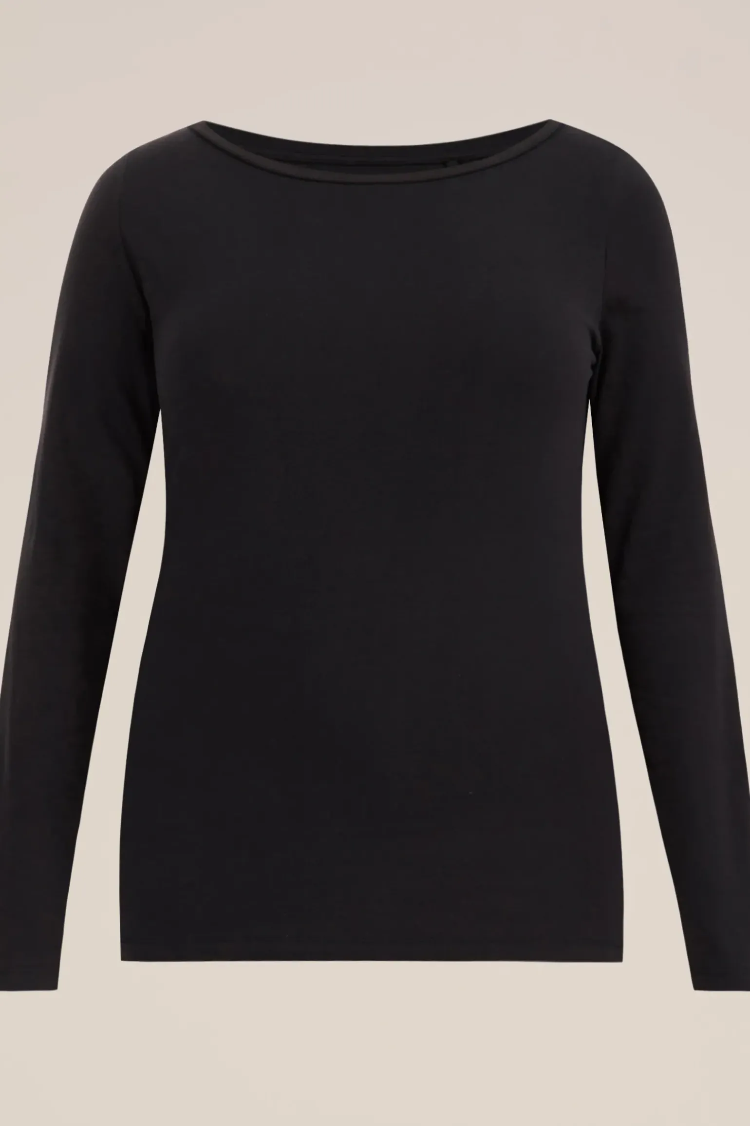 T-shirt met boothals- Curve