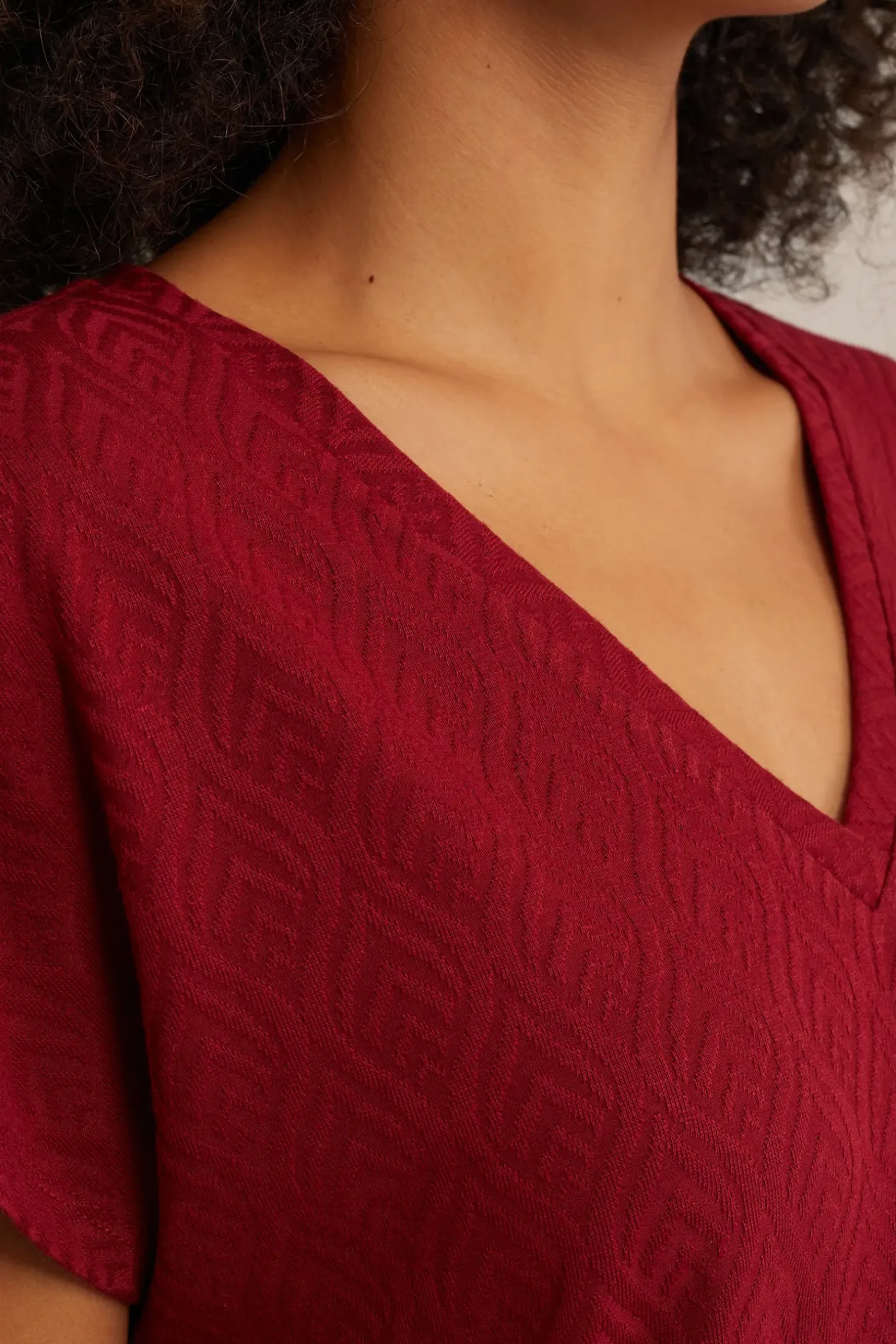 T-shirt met jacquard-dessin