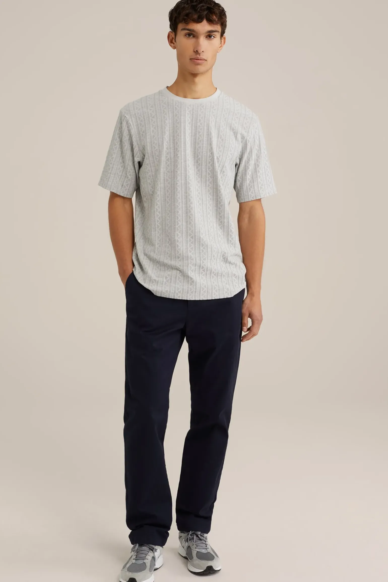 T-shirt met Jacquard dessin
