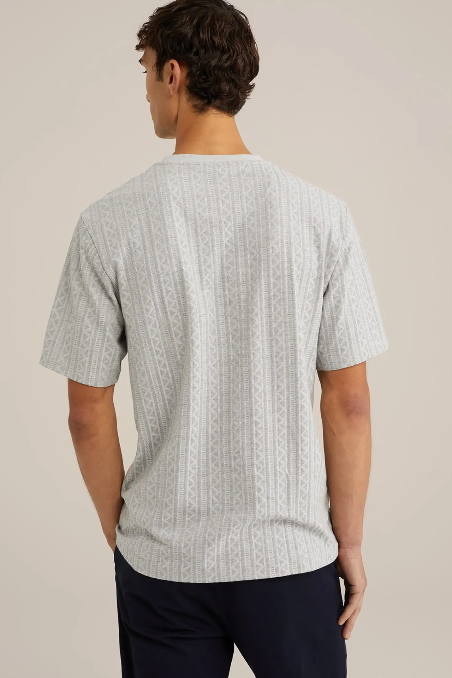 T-shirt met Jacquard dessin