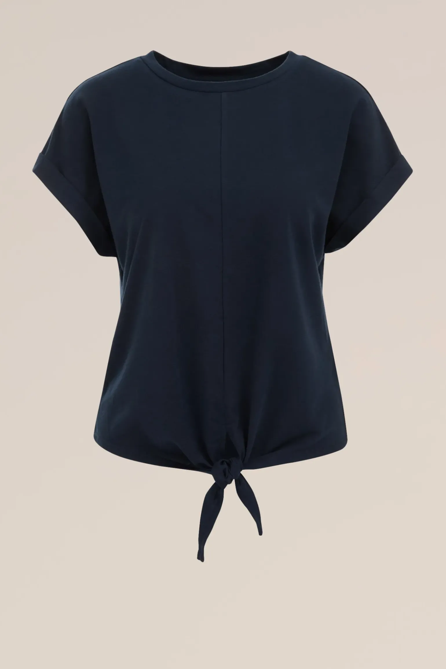 T-shirt met knoopdetail
