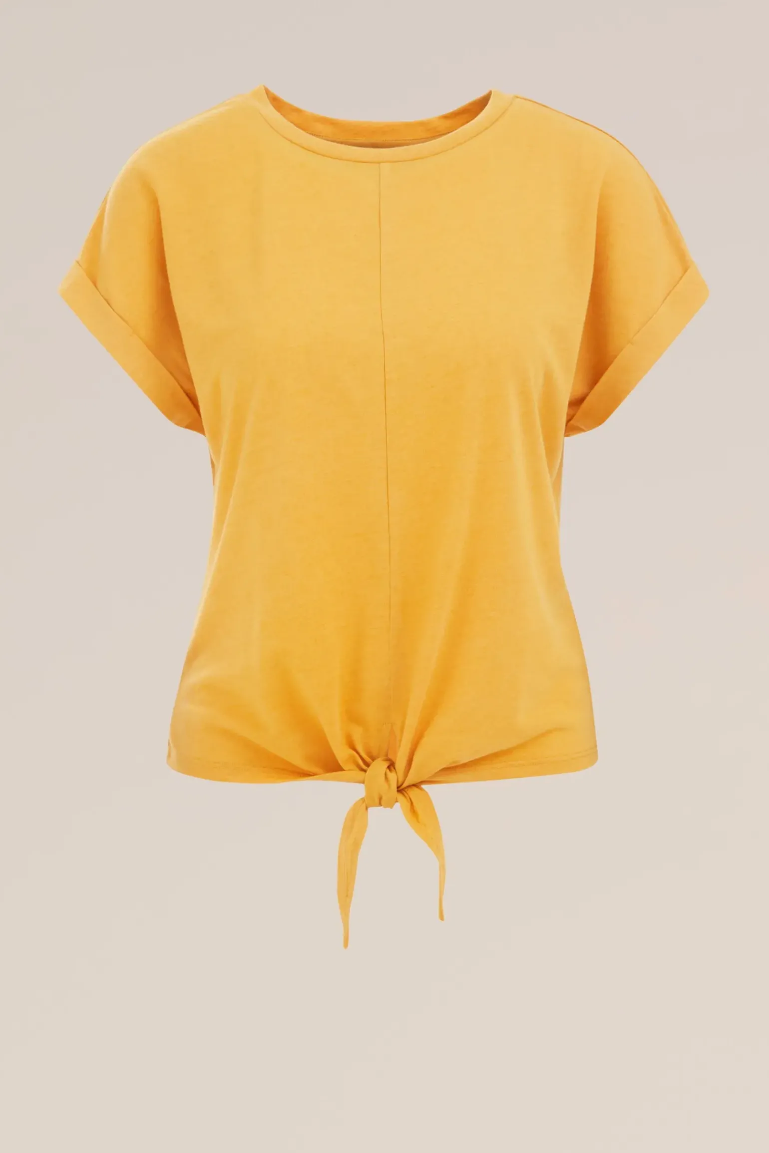 T-shirt met knoopdetail