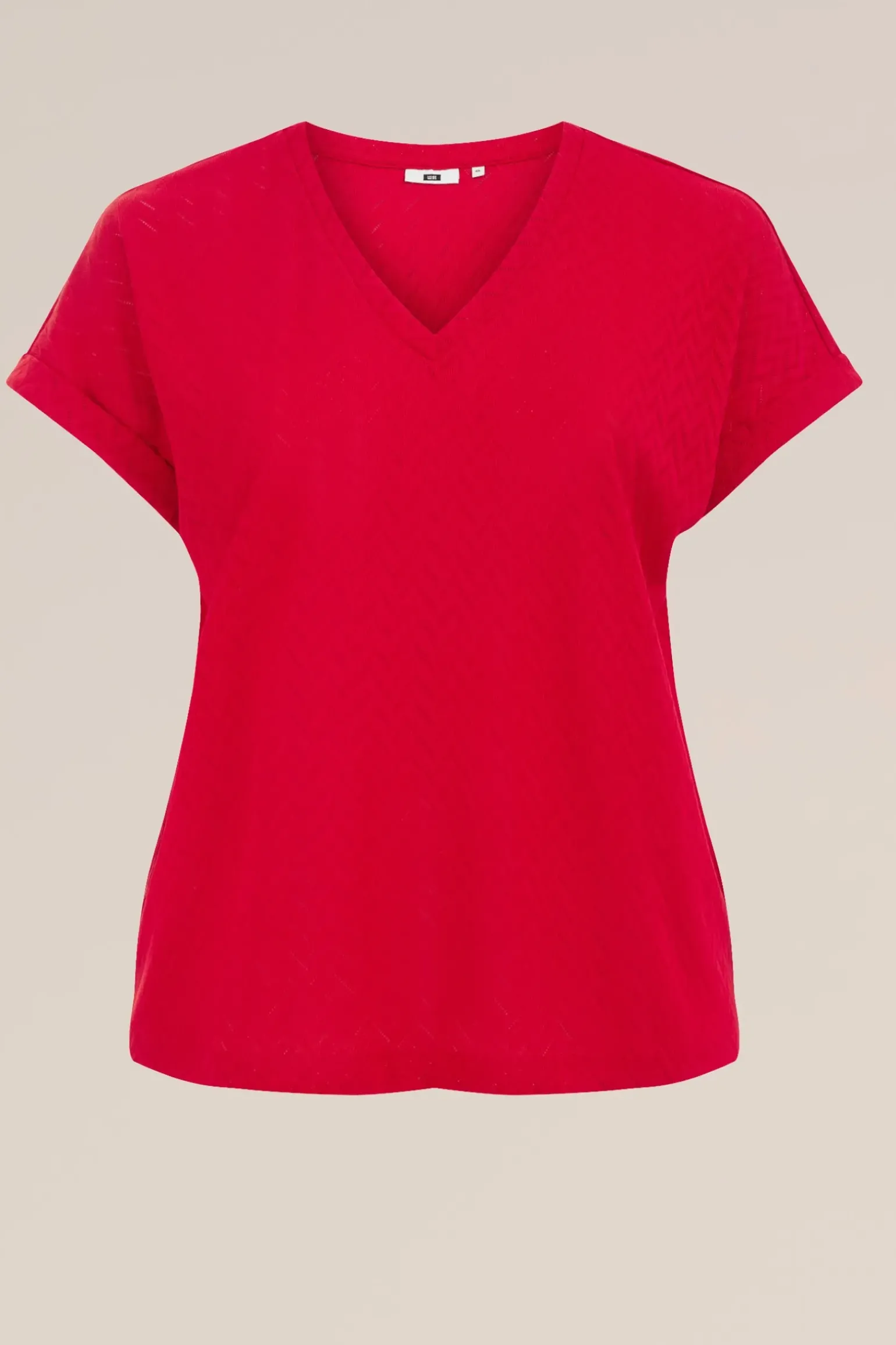 T-shirt met opengewerkt dessin - Curve
